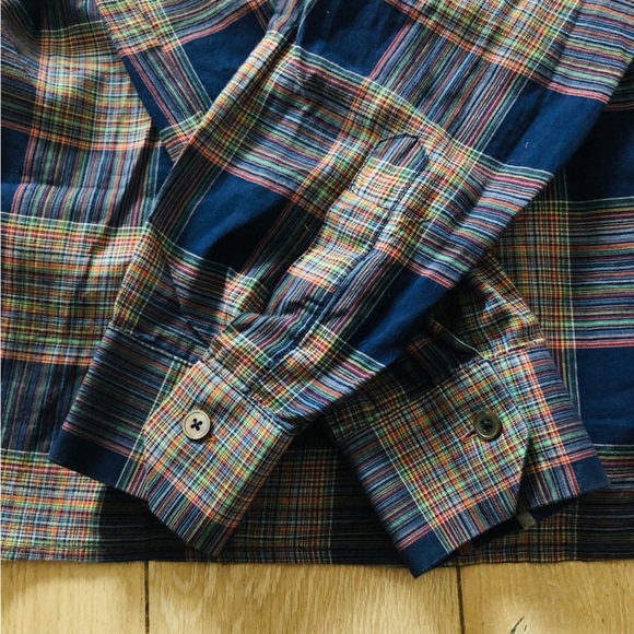 Paul Smith Checkered Cotton Shirt in Blue Made in Italy Size S - Picture 4 of 10